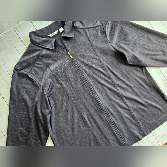 Blast Black Soft & Stretchy Animal Print Textured Zip up Jacket Blazer Coat - Picture 2 of 13